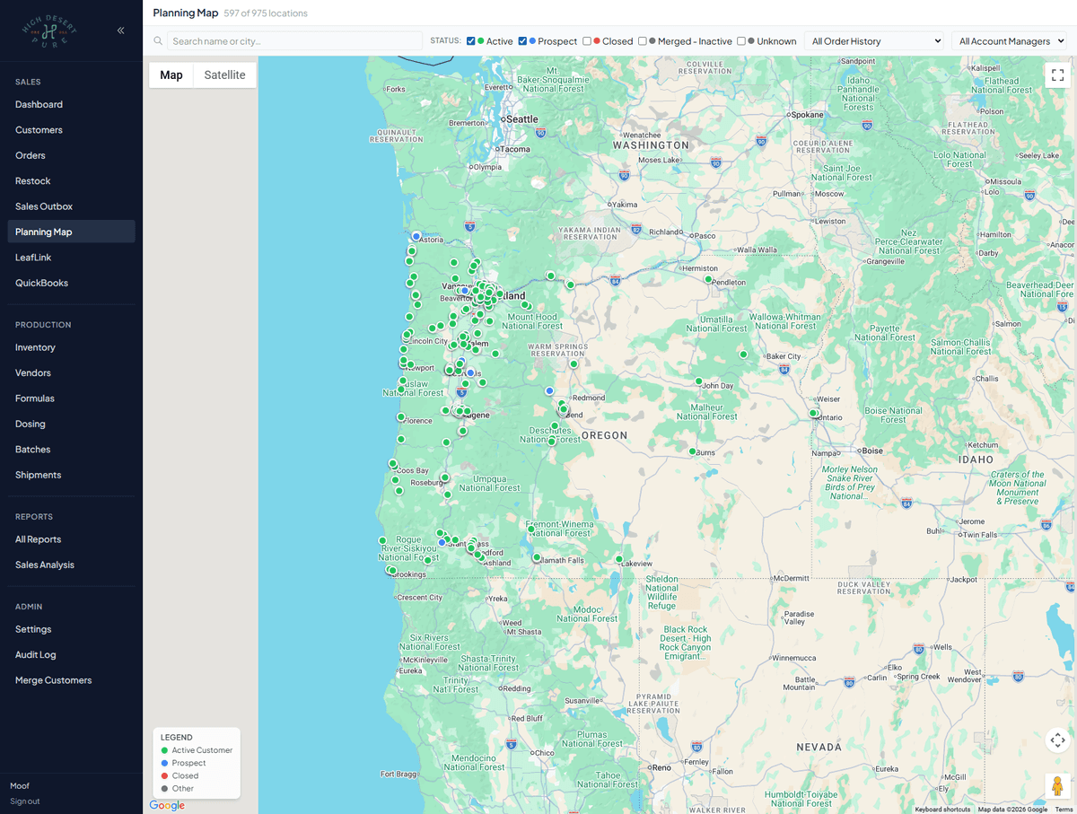 CRM Map View